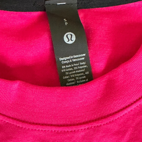 Lululemon Zeroed In Short-Sleeve Shirt – Bright Pink, Size Small (NWOT) - Picture 4 of 6